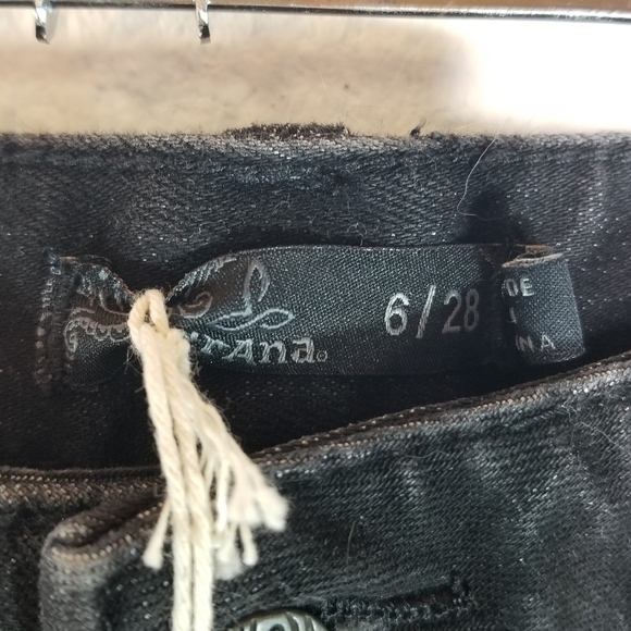 Prana London black denim jean raw hem shorts - Picture 8 of 9